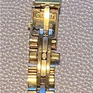 Woman’s Gucci Stainless Steel Watch Gold Finish Model 2305L Ladies Gucci 2305L Watch Stainless Steel Bracelet Swiss Made  main image 3